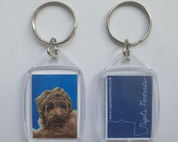 Labradoodle - Key Ring - 54 x 34 x 5mm