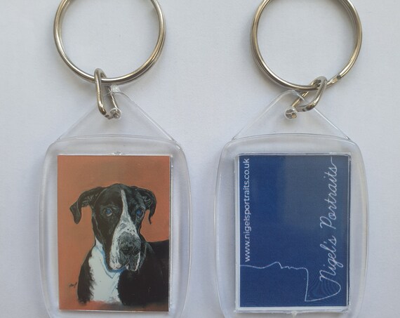 Great Dane - Key Ring - 54 x 34 x 5mm