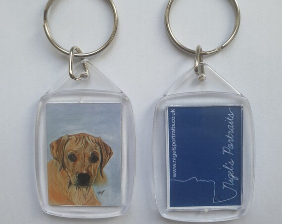 Labrador Puppy - Key Ring - 54 x 34 x 5mm