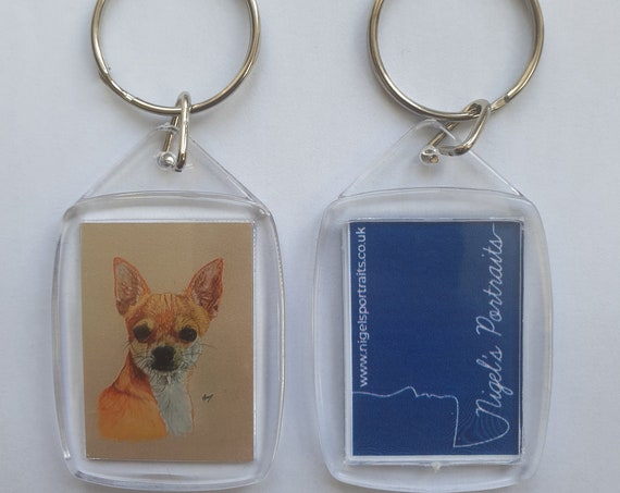 Chihuahua - Key Ring - 54 x 34 x 5mm