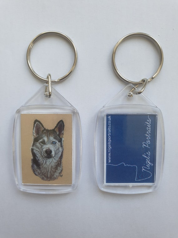 Siberian Husky - Key Ring - 54 x 34 x 5mm