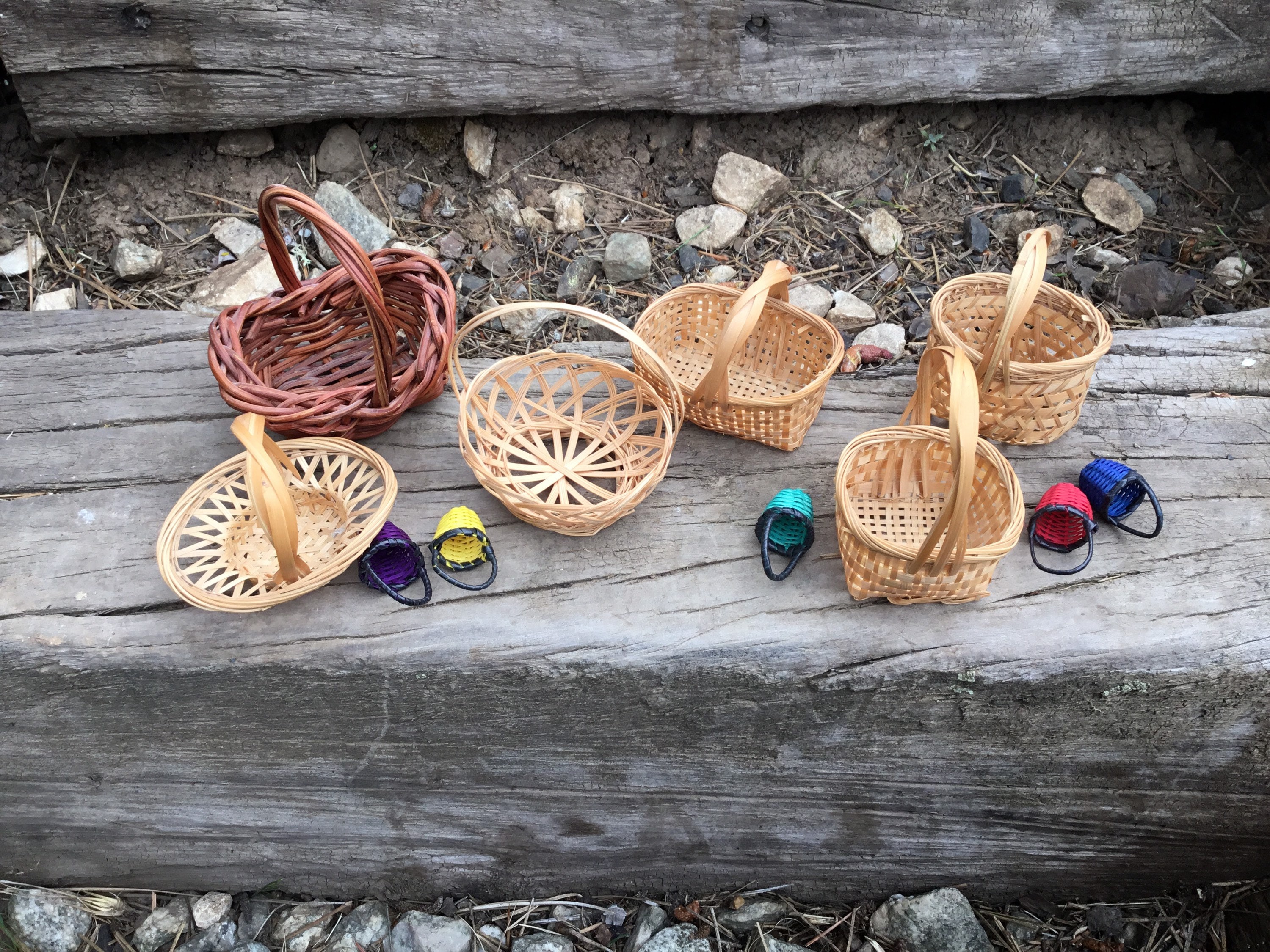 Vintage Miniature Basket Set Basket Collection Etsy