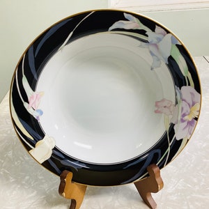 Vintage Mikasa Serving Bowl, Charisma Black, Made in Japan
