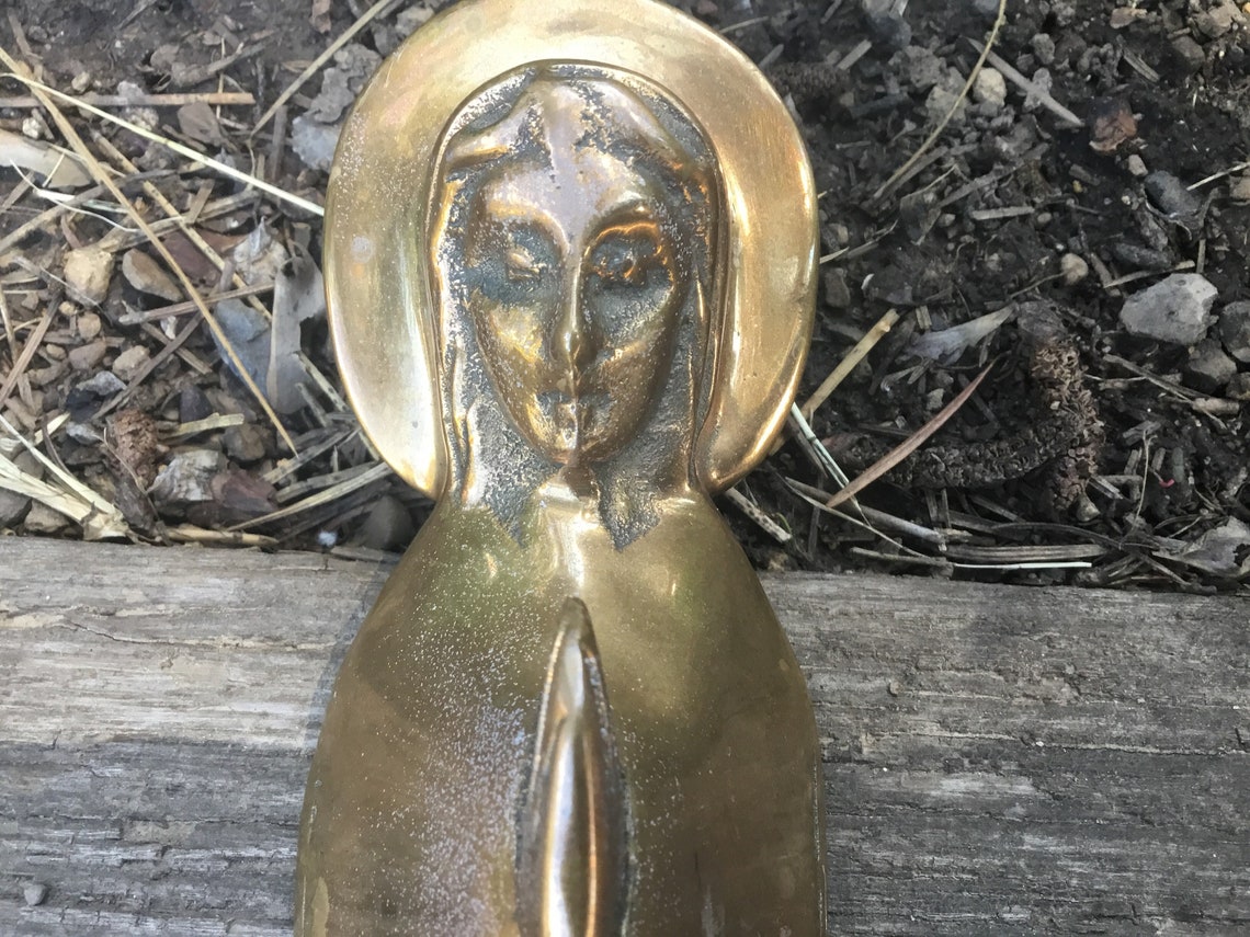 Vintage Virgin Mother Mary Statue 10 Tall Catholic Etsy
