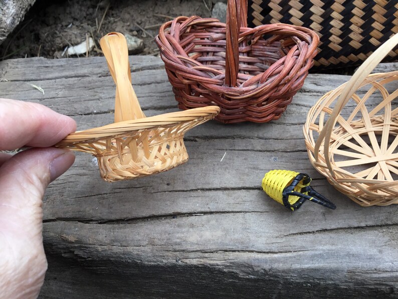 Vintage Miniature Basket Set Basket Collection Etsy