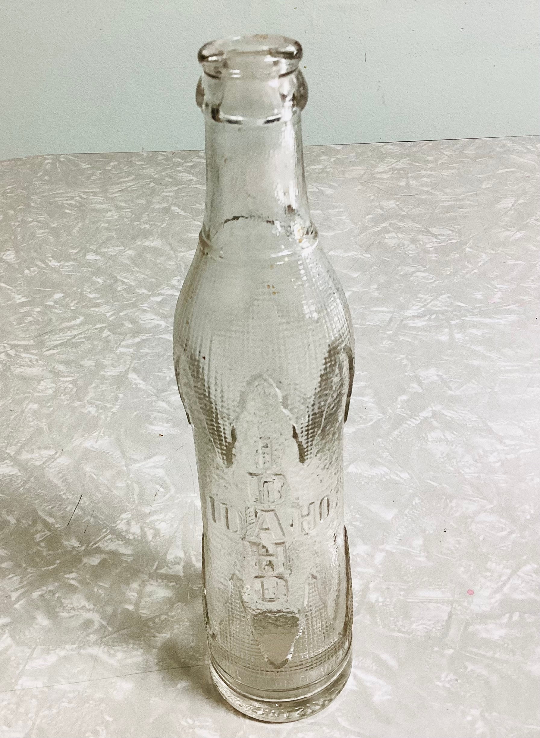 bottleです。 Vintage Idaho Beverages Clear Soda Pop Bottle Lewiston
