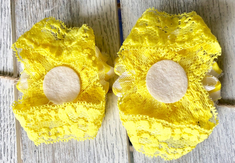 Baby Gift 6-12 Month Headband and Sandal Set Lace Stretchy Sandals Yellow