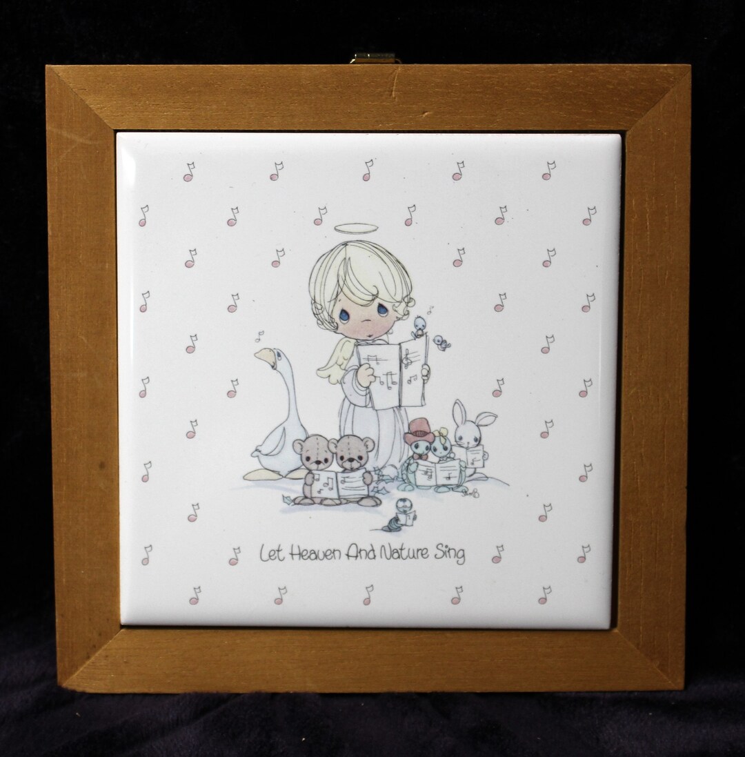 1987 Enesco Precious Moments Wall Plaque 208256 "let Heaven and Nature ...