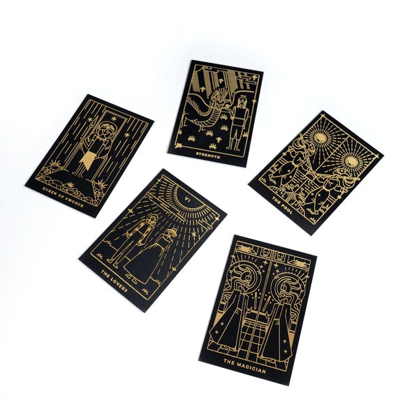 Black & Gold Foil Tarot Deck