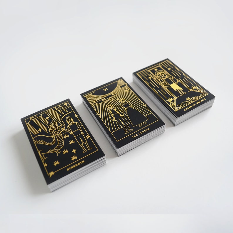Gold Foil Tarot Card Etsy