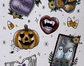 Halloween Tattoo Flash-blad