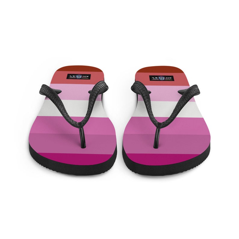 65 MCMLXV Women's LGBT Lesbian Pride Flag Print Flip-flops - Etsy