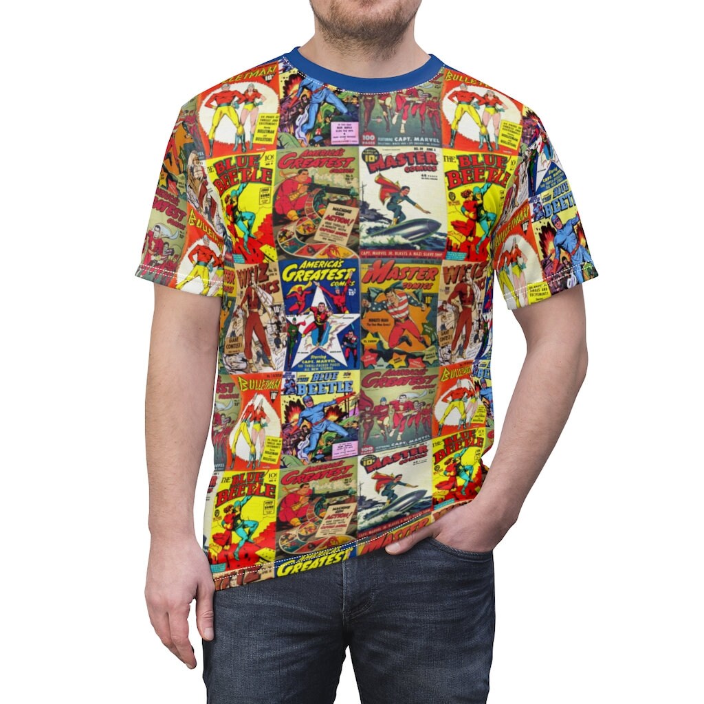 65 MCMLXV Unisex Vintage Super Hero Comic Book Print TShirt Etsy
