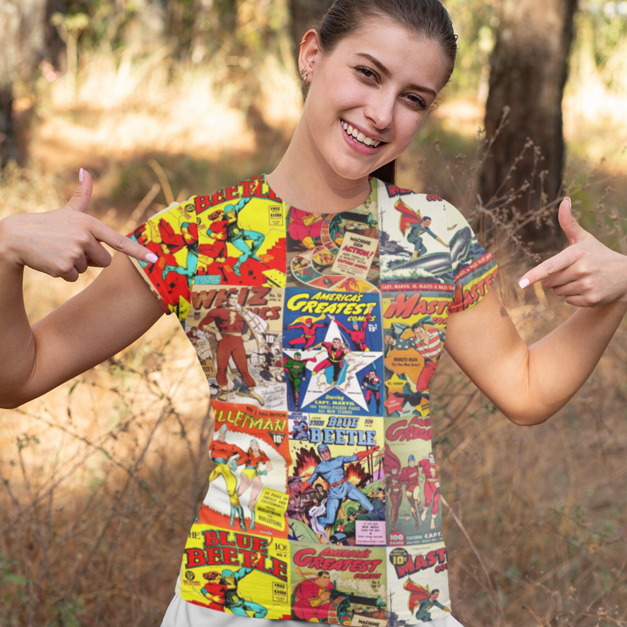 65 MCMLXV Unisex Vintage Super Hero Comic Book Print TShirt Etsy