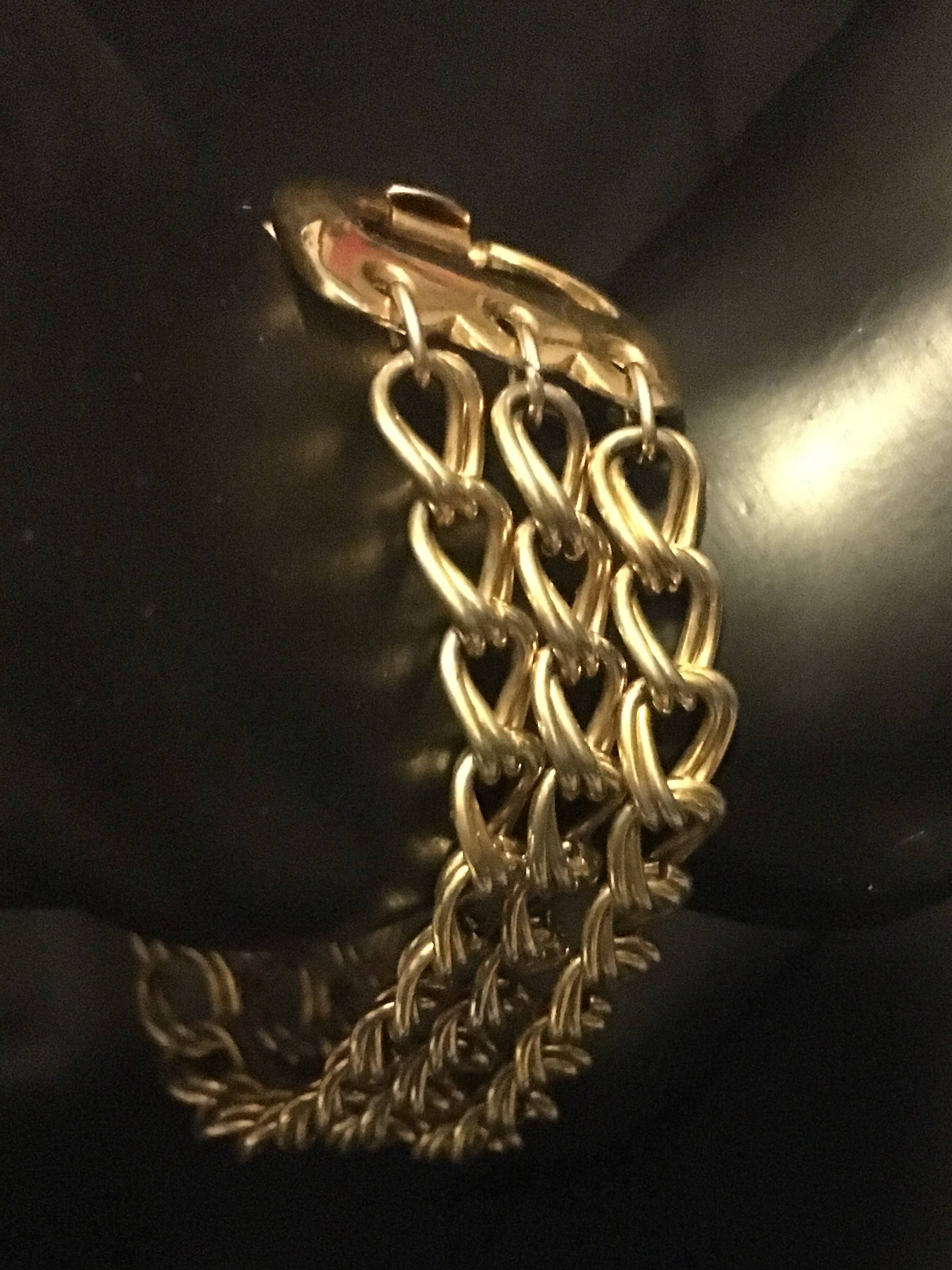 Napier Multi Strand Bracelet Classy Chain Link Gold Tone Etsy