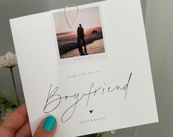 Personalised Boyfriend Birthday Photo Card |Amazing boyfriend | Personalised birthday card | Happy birthday boyfriend | To my boyfriend