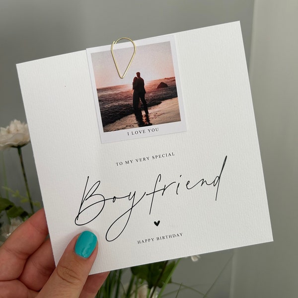 Personalised Boyfriend Birthday Photo Card |Amazing boyfriend | Personalised birthday card | Happy birthday boyfriend | To my boyfriend