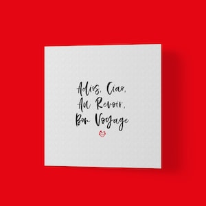 BON VOYAGE Card