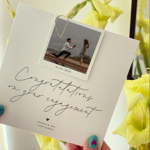 Karte zur Verlobung | Engagierte Karte | Bild Verlobungskarte | Personalisierte Verlobungskarte | Hochzeitskarte | Hochzeitskarte