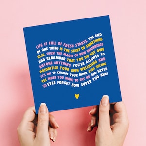 Wellbeing Card: Fresh Starts, New Beginnings