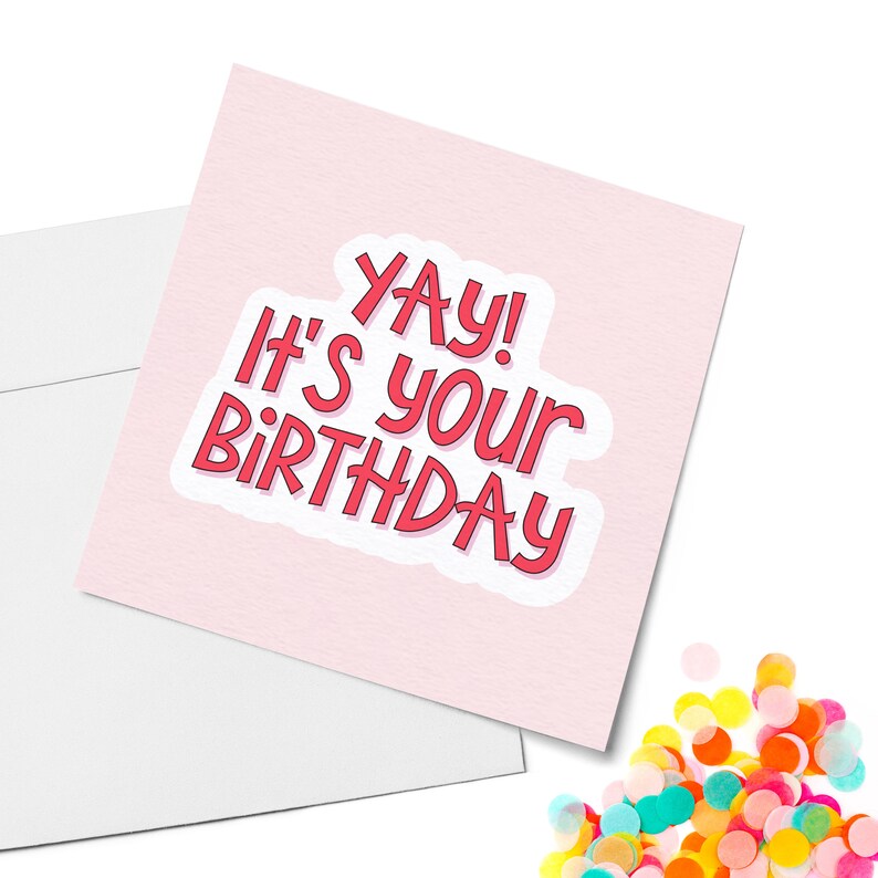 Funny Birthday Card: Yay! It's Your Birthday - Etsy
