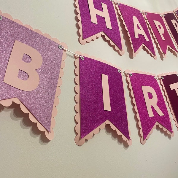 Personalised children's bunting | Scalloped edge banner | Party banner | Personalised party decor | Birthday banner | Baby shower | Hen do