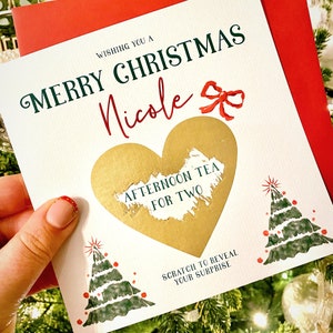 Christmas scratch ticket | Scratch to Reveal | Personalised Christmas Gold Foil Scratch Gift Ticket | Scratch Voucher Christmas Gift