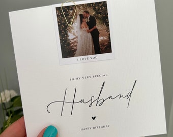 Personalised Husband Birthday Photo Card |Amazing husband | Personalised birthday card | Happy birthday husband | To my husband