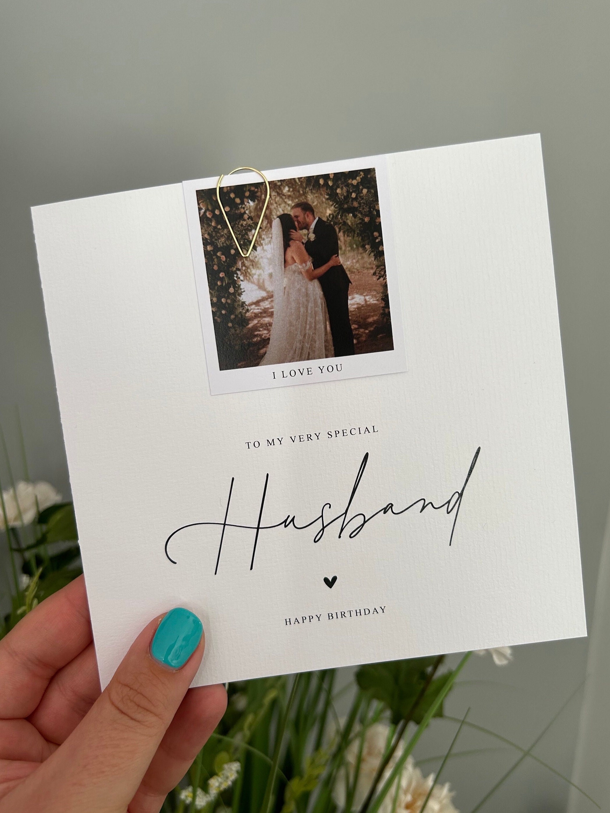 Personalised Photo Birthday Card for Husband - Etsy UK