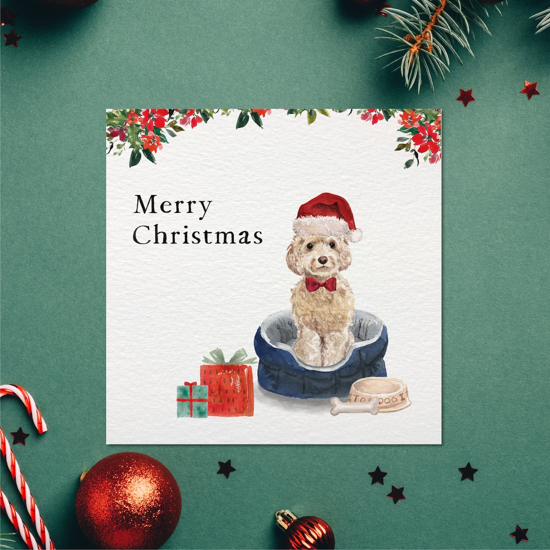 Dog Breed Christmas Card: Pet Portrait Holiday Card - Etsy UK