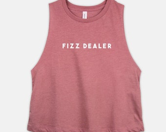 FIZZ Dealer Crop Tank Top, Flowy Crop Tank, Gift for Team, Fizz Statement Shirt, Fizz Shirt