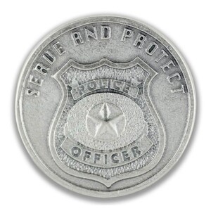 Police officer serenity prayer pocket token