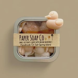 Duck Shaped Mini Soap Set – Handmade Animal Soaps for Party Favors, Baby Showers, Kids Parties, Farm Animal Gifts & Cute Bath Decor