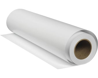 May include: A white roll of paper, likely for printing or crafting, is rolled up and partially unrolled, showing the white surface.