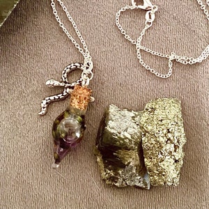 Wisdom Amulet, Spell Bottle Necklace, Ritual Jewelry, Magick Talisman