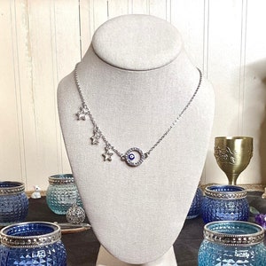 Evil Eye Amulet, Protection Necklace, Ritual Magick Talisman, Positive Energy Jewelry