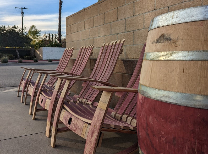 Wine Barrel Adirondack Chair Wine Barrel Lounge Chair Patio Furniture
