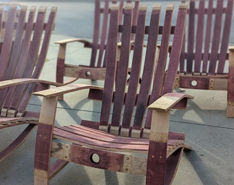 DIY - Wine Barrel Adirondack Chair Kit - with Hardware