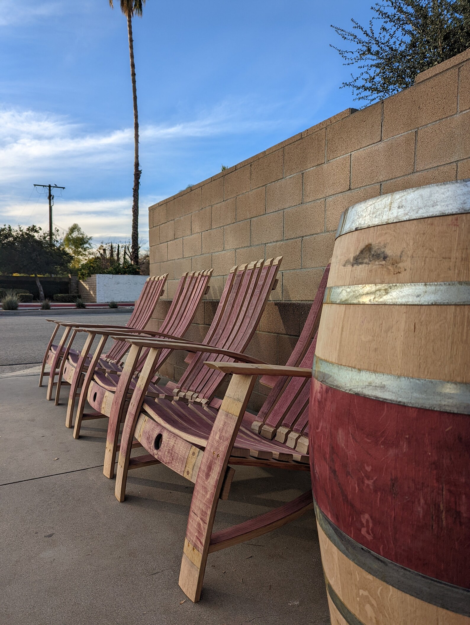 Wine Barrel Adirondack Chair Lounge Chair Patio Furniture Assembled Etsy