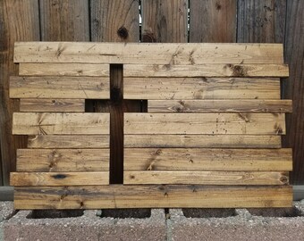 Rustic Wooden Cross Sign, Handmade & Stained, Religious Wall Art