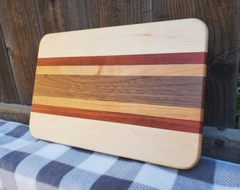 Charcuterie Board - Cutting Board - Cheese Board - Walnut, Padauk, Maple and Cherry Hardwoods