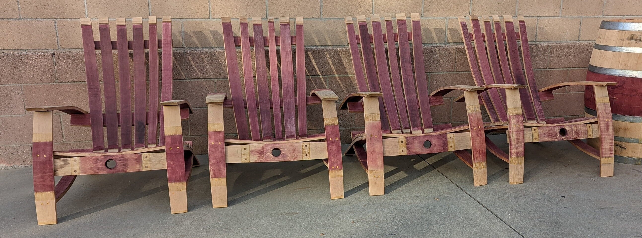 Wine Barrel Adirondack Chair Wine Barrel Lounge Chair Patio Furniture