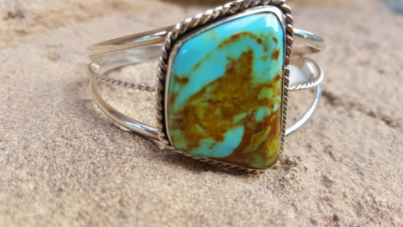 Rare Kinsel Native American Navajo Royston Turquoise Sterling Silver Horse Bolo Tie Rare Kinsel Native American Navajo Royston Turquoise Sterling Silver Horse Bolo Tie