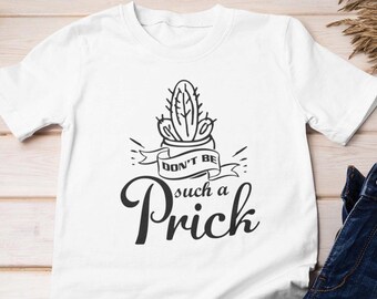 Zabawna koszulka z grafiką kaktusa – Nie bądź takim dupkiem