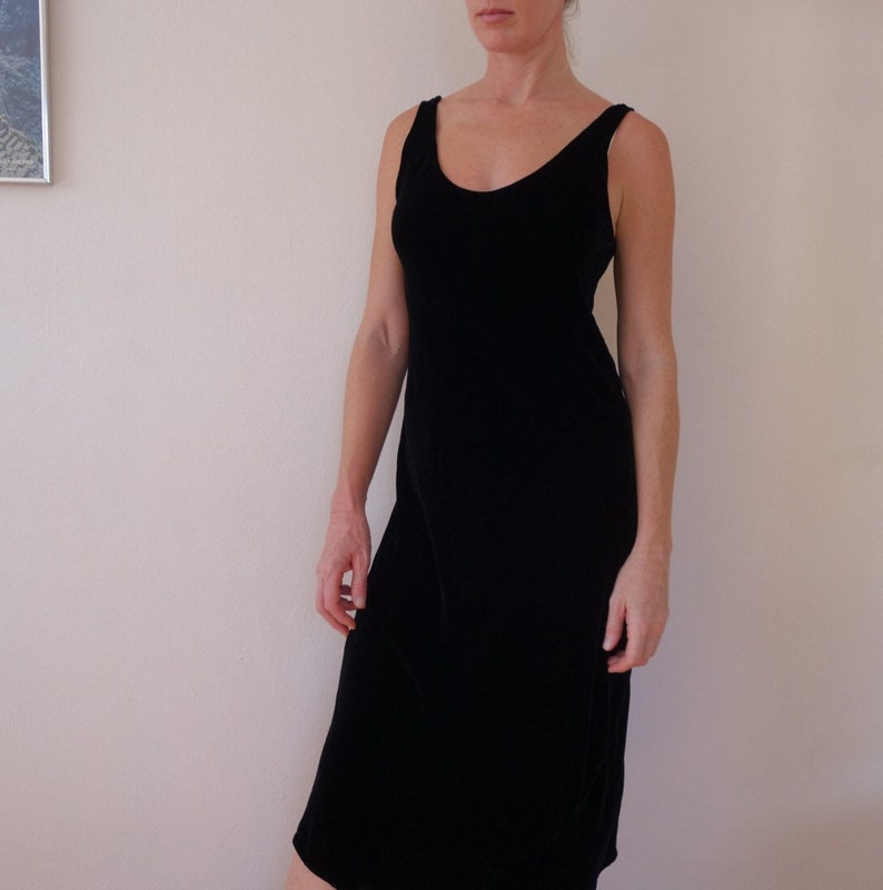 Vintage Black Velvet Dress