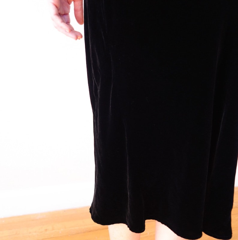 Vintage Black Velvet Dress