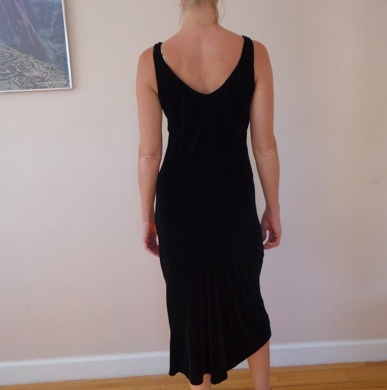 Vintage Black Velvet Dress