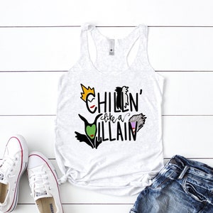 Chillin Like A Villain Tank | Disney Tank | Evil Queen Shirt | Disney Shirt | Women&#39;s Racerback Tank