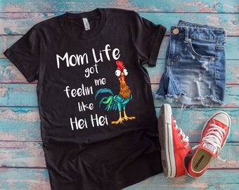 Mom Life Got Me Feelin Like Hei Hei Short-Sleeve Unisex T-Shirt