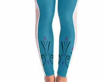 Elsa Coronation Mesh Pocket Leggings | Frozen Leggings | Disney Leggings | Run Disney | Wear to Disney | Leggings